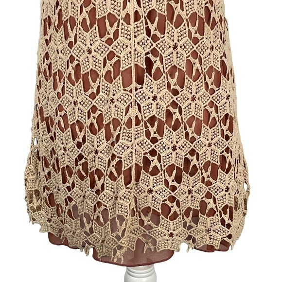 JOY JOY‎ LACE SCOOP NECK LINED TUNIC TOP - Picture 3 of 13